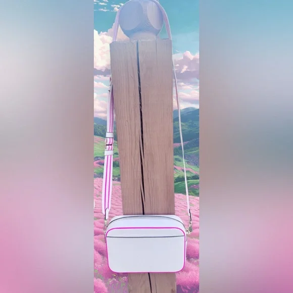 Kate Spade NEW Pink Crossbody Mini Camera Bag with Guitar Strap - Picture 4 of 16